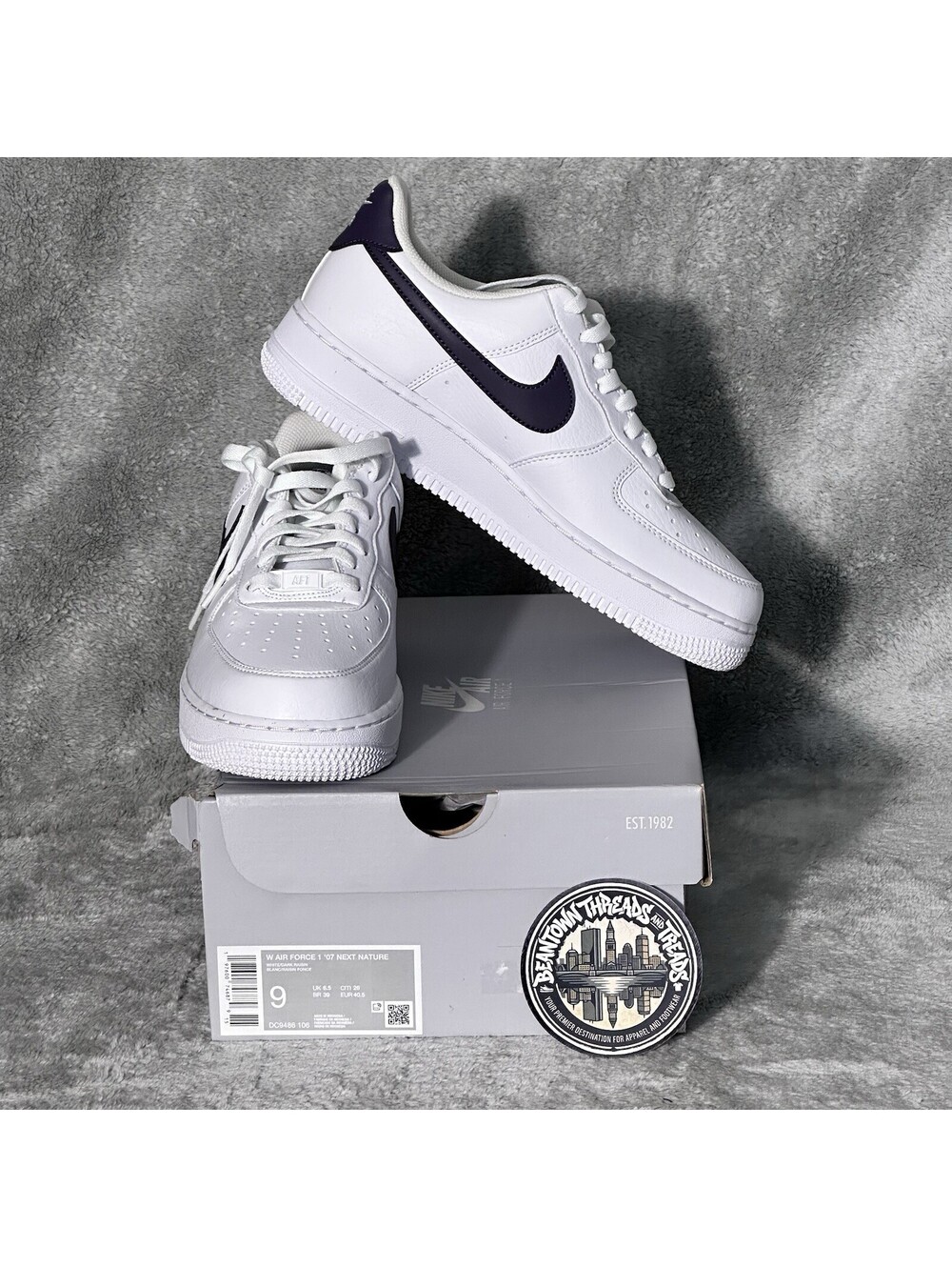 Nike Air Force 1 ’07 Next Nature Women’s Size 9 White Dark Raisin DC9486-106